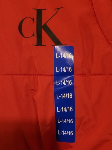 Calvin Klein Youth Hybrid Jacket Boys Red/Black L14/16 Puffer Long Sleeves NWT - Picture 2 of 6