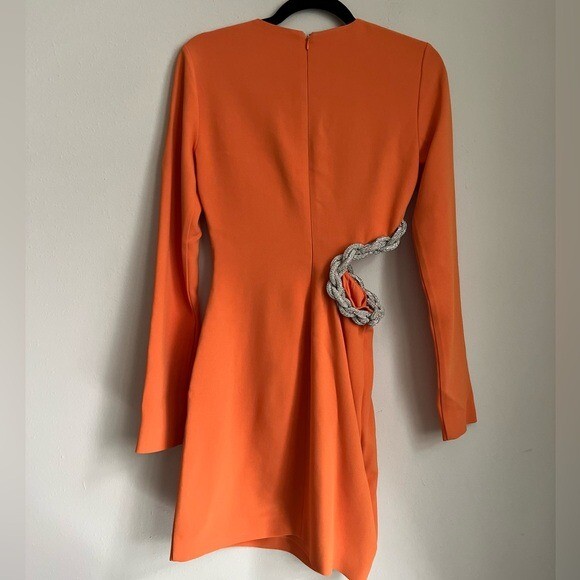 STELLA McCARTNEY 立体スリーブデザイン ワンピース 36 NWT Stella McCartney Crystal Rope Cutout Long Sleeve Cady