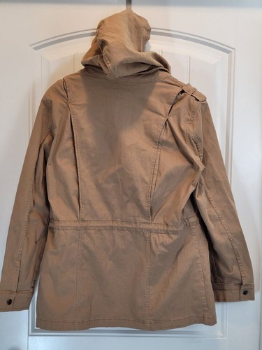 MARKET & FRUCE Kathleen Cargojacke mit abnehmbarer Kapuze hellbraun Gr. Large - Bild 3 von 7