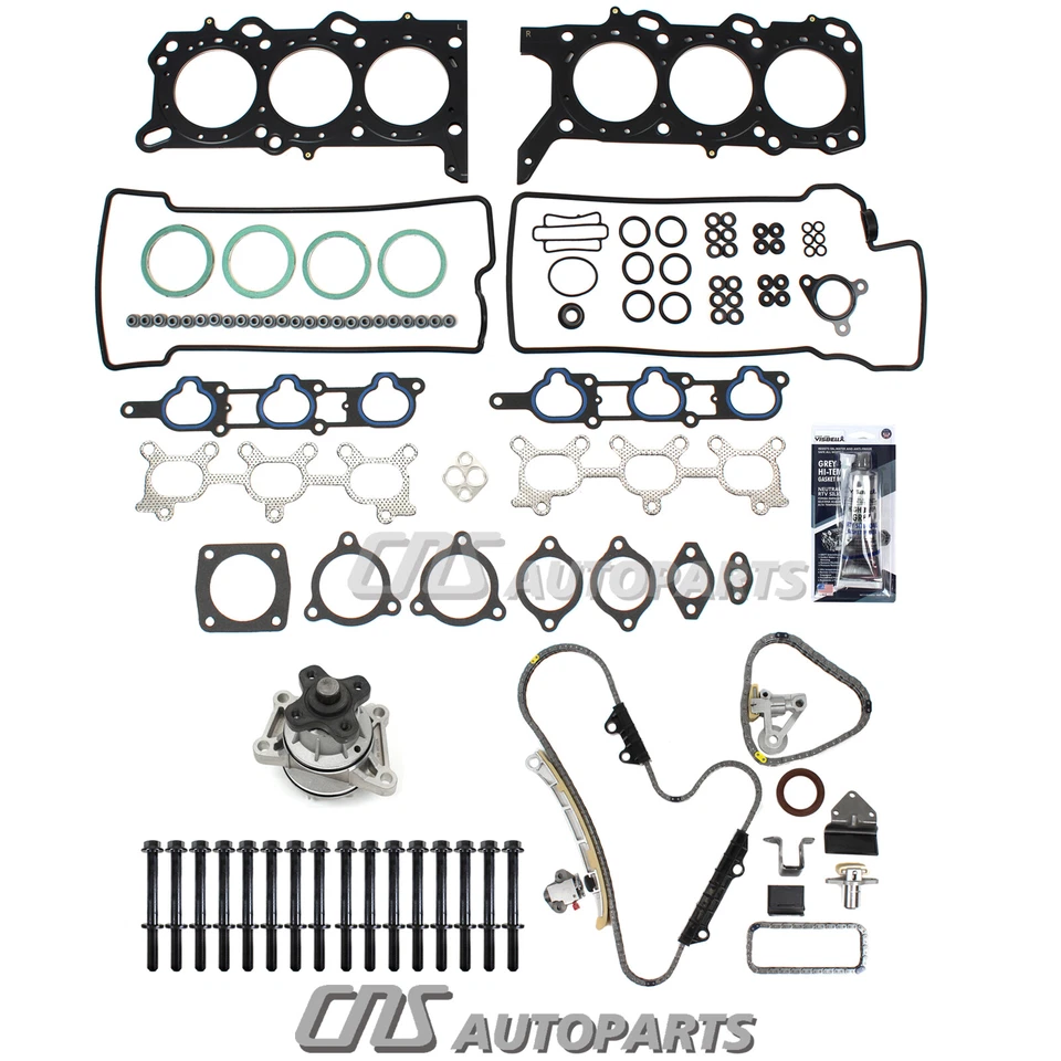Head Gasket Set w/ Bolts Timing Water Pump Fits 01-06 Suzuki XL-7 2.7L DOHC H27A — 第 4/4 张图片