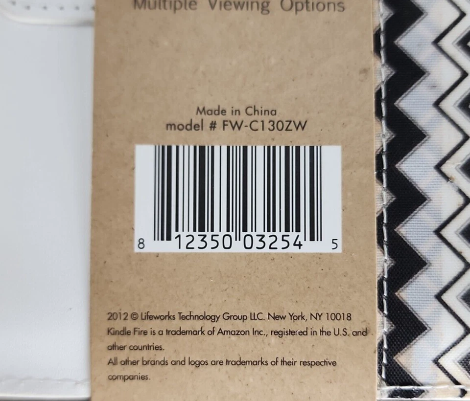 Lifeworks Technology Group Fireware for Kindle Fire 7" - Black & White ZigZag - Image 4 of 4