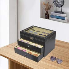 Sunglasses Organizer for Women Men Multiple Eyeglasses Eyewear Display Case Box