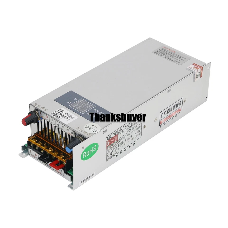 0-24VDC 0-33A 800W Switching Power Supply Adjustable Voltage &Current NES-800-24 - Image 2 of 4
