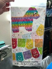 MEXICAN FIESTA PLASTIC TABLE COVER Birthday Party Supplies Cloth Cinco de Mayo