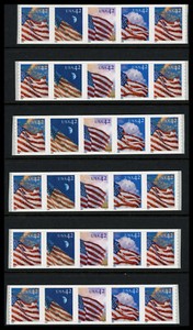 USA Scott# 4232-5, 6x, PNC Strips of 5; Plate# P1111. SCV $78 (27146)