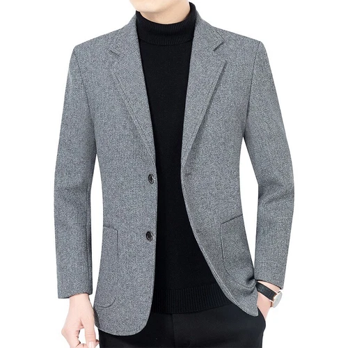 Men Work Blazer Jacket Business Formal Casual Button Slim Fit Suit Coat Tops - Picture 4 of 26