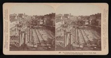 The roman forum, east from the capitol, Rome, Italy Old Historic Photo