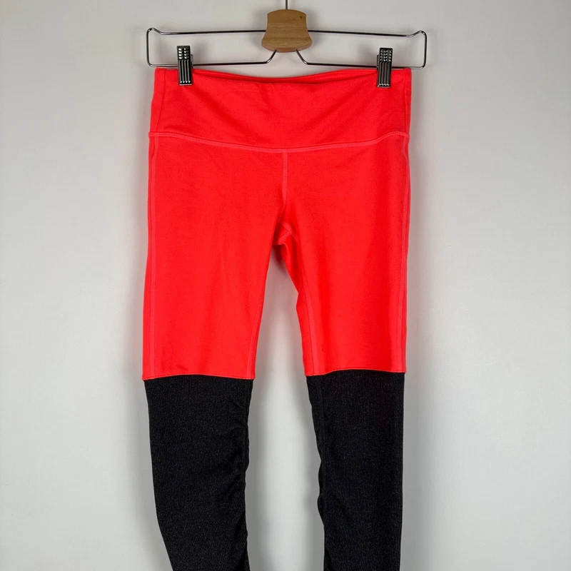 alo-yoga ribbed goddess neon gray leggings