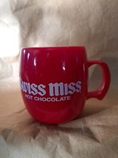 Swiss Miss Mug Red Plastic 8 ounce Coffee Cocoa Vintage Collectible Made In USA