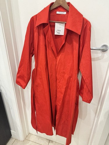 π¨π¨π¨ ON SALE π¨π¨π¨ Carla Zampatti Red Evening Trench (NWT - Vintage) L - Picture 7 of 10