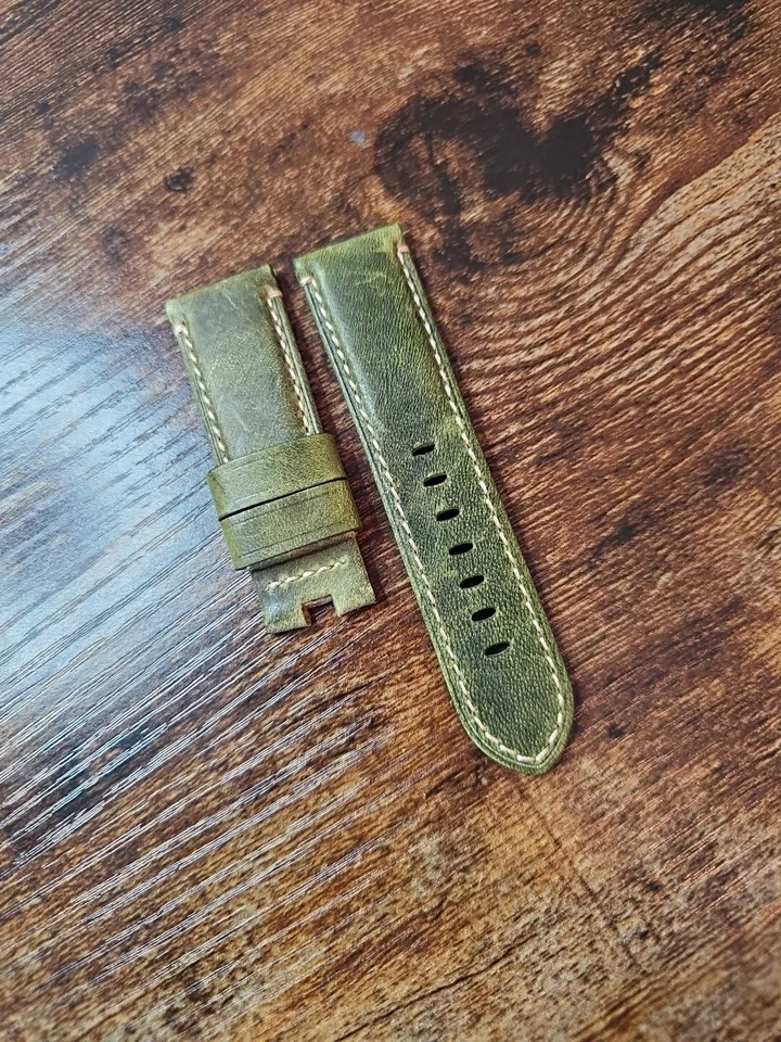 Panerai Watch 24/22mm OEM Dark Military Green Strap for Deployment Buckle - Image 3 of 4