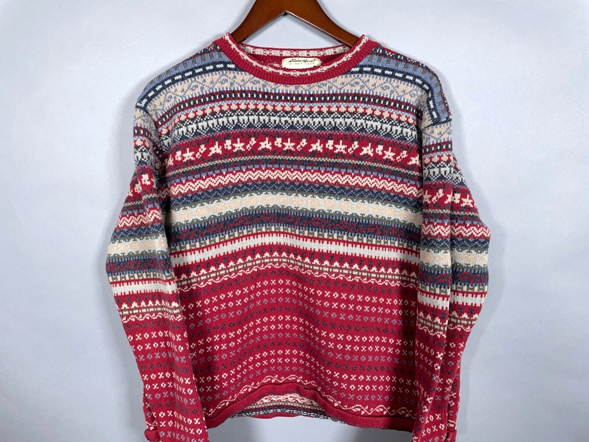 90s Eddie Bauer cotton knit シティーボーイ 90s Eddie Bauer V-neck