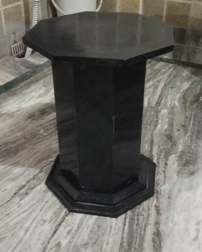 24"" x 14"" Schwarz Marmor Tischplatte Ständer Deko Zuhause Zimmer Esszimmer - Bild 4 von 4