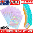 <!--F#f_0-->100PCS Mylar Proof Bags Pouch Lock Food Storage Foil Bag Holographic Seal Bag AU<!--F/-->