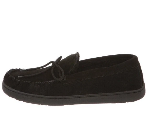 Zapatillas de gamuza BEARPAW marrón o negro para hombre MOC II zapato piel de oveja cómodas nuevas en caja Foto 3 de 4