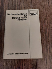 Orig. Technische Daten Deutz Fahr Traktoren 1984 D 2807 Intrac 2004 Allrad usw.