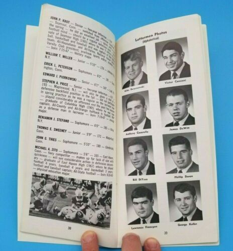UCONN CONNECTICUT HUSKIES - COLLEGE FOOTBALL MEDIA GUIDE - 1968 - NEAR MINT - Picture 2 of 3