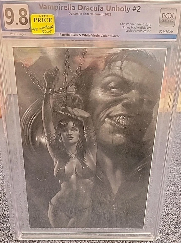 Vampirella #2 Drácula Impío PGX 9,8 casi nuevo exclusivo LE Raro B/N Variante Cubierta  Foto 3 de 4