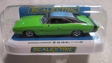 SCALEXTRIC DODGE CHARGER R/T SUB LIME GREEN BLACK TOP 1/32 SCALE C4326T