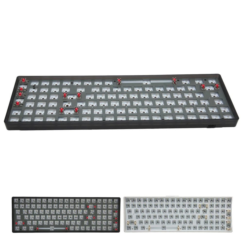 96-Key Hot-Swappable Mechanical Keyboard DIY Kit with 5-Pin Switches
