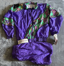 Olympic Exposure Purple Pants and Multicolor Jacket Vintage Size Large