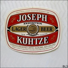 Joseph Kuhtze Exhibition Lager Beer Label (BL3)
