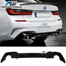 Fits 19-22 BMW G20 330i M Performance M Sport Rear Lip Diffuser Gloss Black