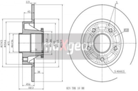 2X Maxgear 19-1834 Bremsscheibe Passend FüR Nissan Opel Renault