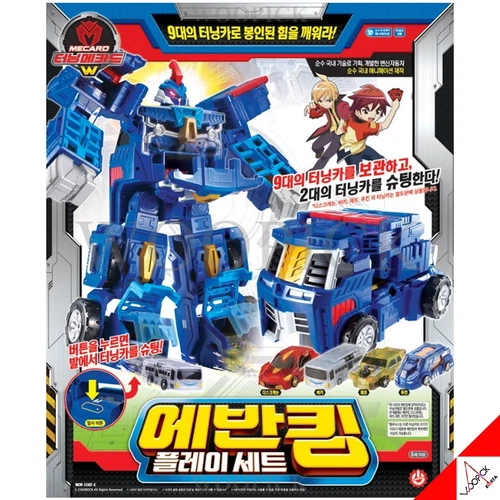 TURNING MECARD EVAN KING Play Set Turning Car Transformer Robot Evanking 2024