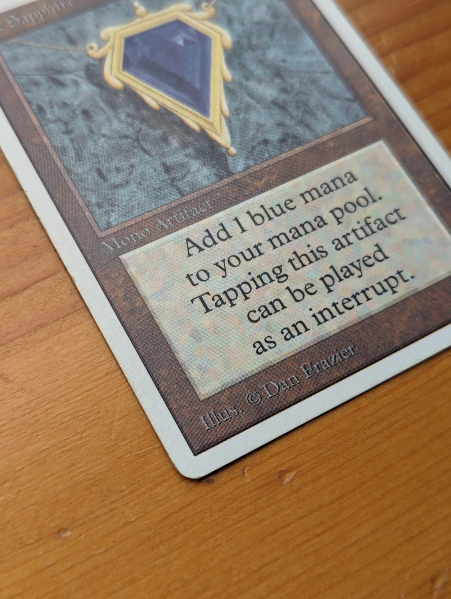 MTG Unlimited Mox Sapphire - nice front, played back, see