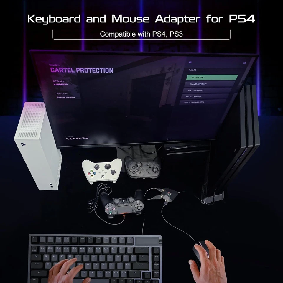 Keyboard & Mouse Adapter for Nintendo Switch Xbox PS4, Plug & Play for FPS & RTS - Image 4 of 4