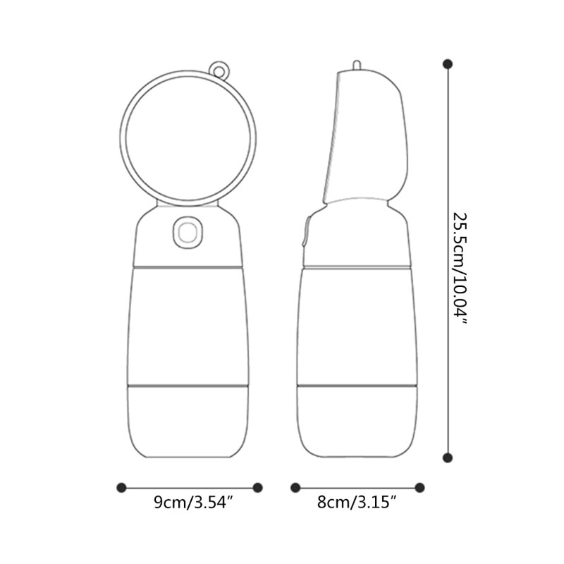 Pet Water Bottle Bowl+Food Dispenser Go out Outdoor Drinking Cup Dog eBay