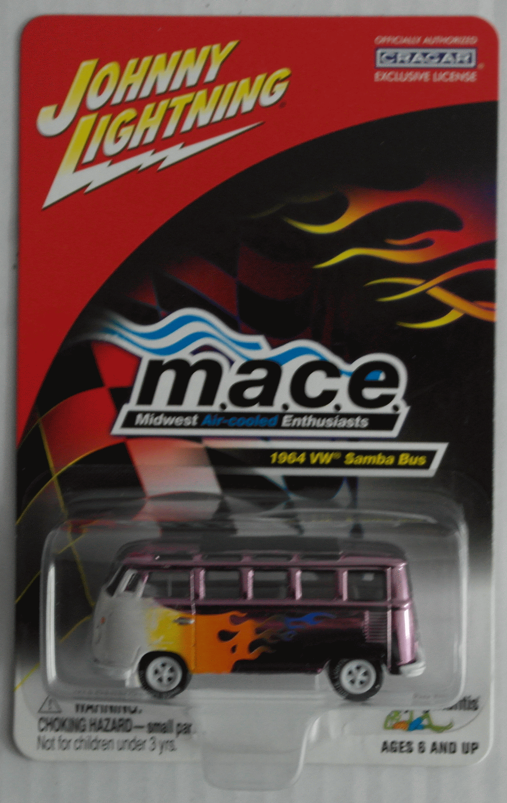 Johnny bianca Lightning – VW BUS t1 Samba Lillà CROMO CON FIAMME Mace Nuovo Scatola Originale Johnny bianca Lightning – VW BUS t1 Samba Lillà CROMO CON FIAMME Mace Nuovo Scatola Originale