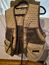 Vintage Saftbak Men's XL Hunting Vest Tan Brown Game Pouch Upland Bird