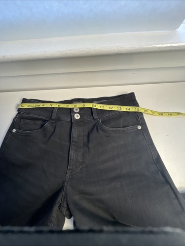 J Jill Denim Damen Größe 6P Full Leg Jeans schwarz hoher Bund Stretch - Bild 6 von 9