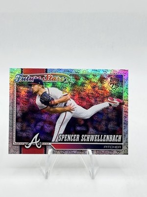 2026 Topps Spencer Schwellenbach #306 75 Years of Topps Logo  Braves #/75 SP