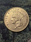 1874 U.S. $3 Indian Princess Head Gold Dollar 🇺🇸