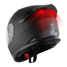 1Storm Motorcycle Youth Kids Full Face Helmet with LED Tail Light: LED-B15