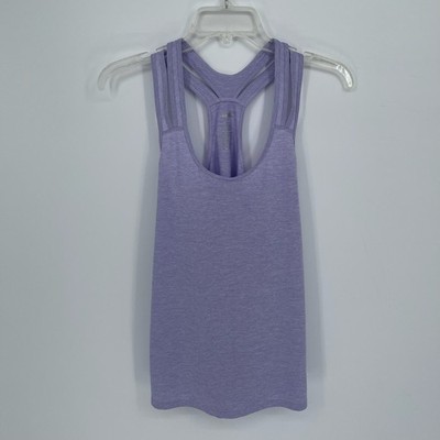 Avia Women's Purple Heathered Strappy Racerback Active Tank Top Size Medium