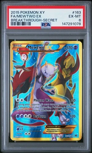 147291078 Mewtwo 2015 Pokemon XY BREAKthrough #163/162 PSA 6