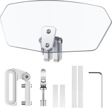 Motorcycle Windshield Adjustable Clip On Wind Deflector Windscreen Extender Adju