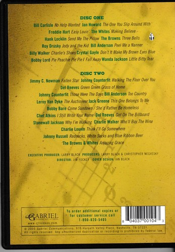 Country's Family Reunion Celebration (DVD, 2 Discs, 2005) Chet Akins! Del Reeves - Picture 2 of 2
