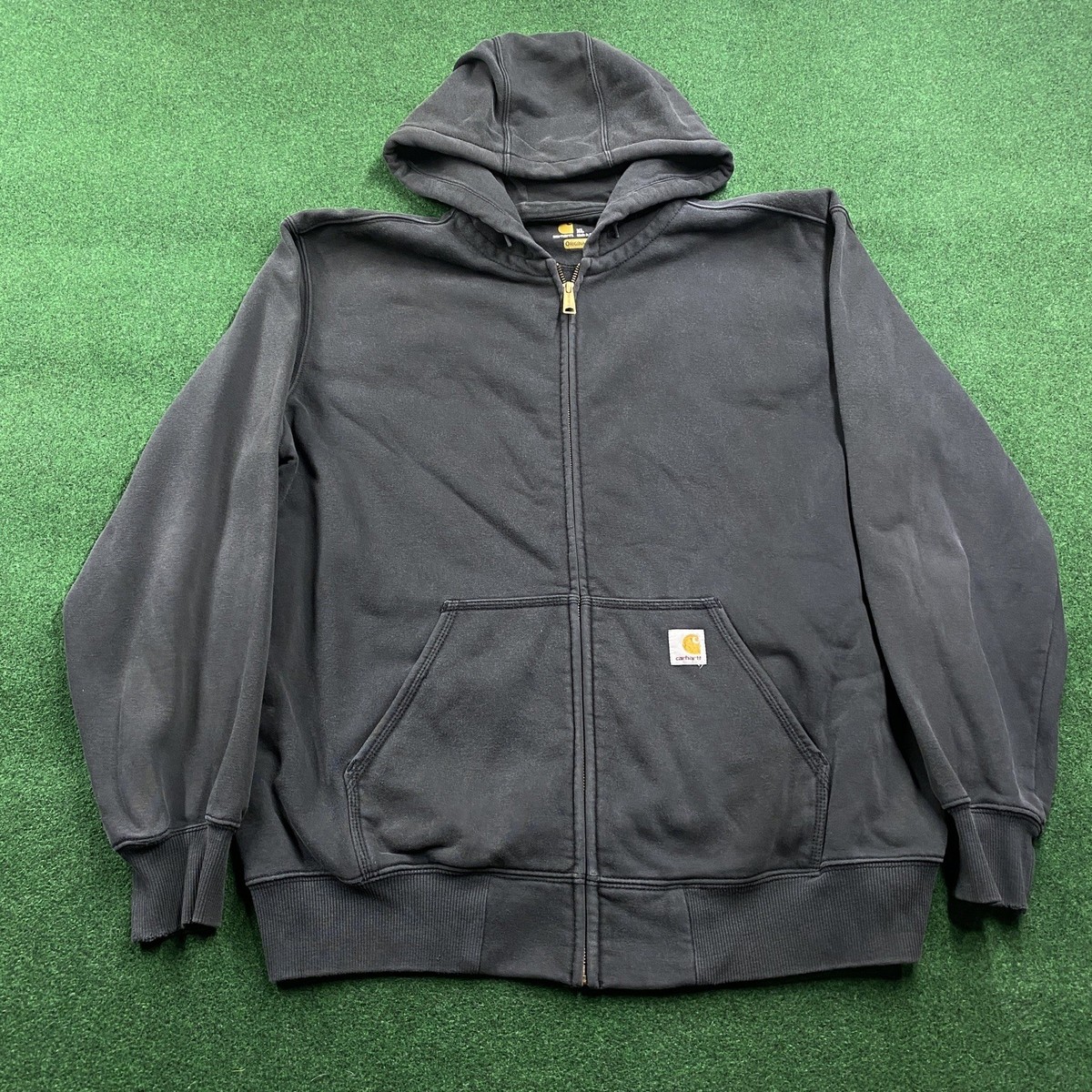 carhartt vintage hoodie ビンテージ　フード Vintage Carhartt Hoodie Mens XL Black Rain Defender Loose