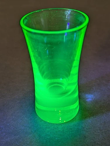 Vintage Vaseline Uranium Shot Glass Depression 3"