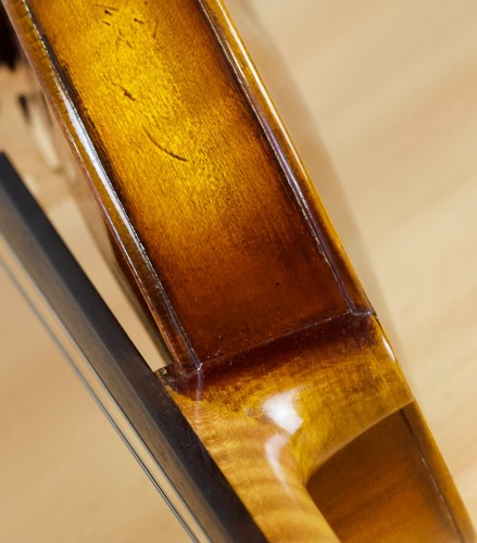 old 4/4 violin Geige viola cello Bratsche fiddle labeled GIUSEPPE LUCCI Nr. 496