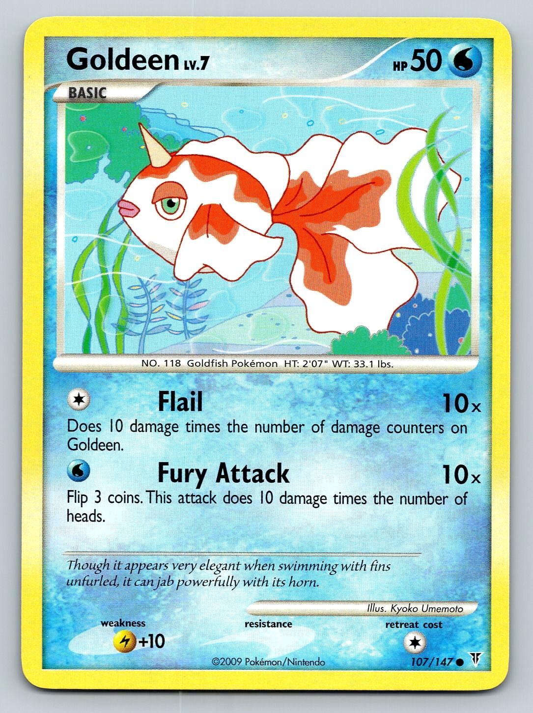 GOLDEEN 107/147 COMMON SUPREME VICTORS POKEMON LP