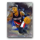 Damian Lillard #3 Art Card Limited 33/50 Vela Signed (Portland Trail Blazers)