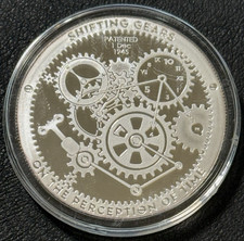 1 Oz .999 Silver Shifting Gears Patented Dec 1 1945 Chautauqua Silver Works Rd! 112.42 per troy oz