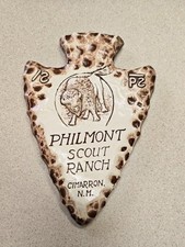 Vintage Philmont Scout Ranch Ceramic Arrowhead Plaque BSA  Scouts Cimarron