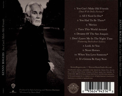 KENNY ROGERS - YOU CAN'T MAKE OLD FRIENDS NEW CD
